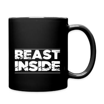 gym skull eat clean train dirty do you even lift - Tasse einfarbig - Schwarz - Rechts