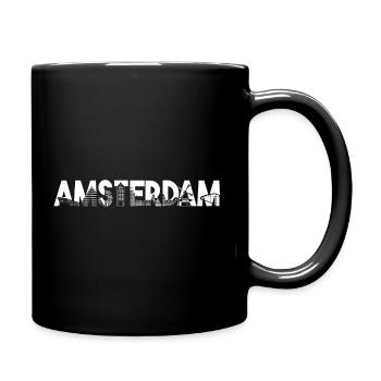 Amsterdam Skyline Silhouette - Mug uni - noir - Droite