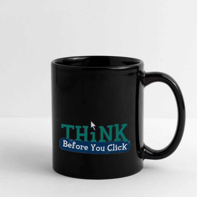 Think before computer hacking hacker Full Colour Mug