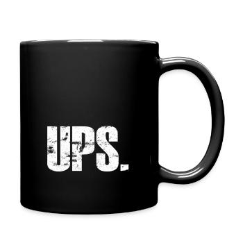 Oops clumsy bad luck saying sayings - Full Colour Mug - black - Right
