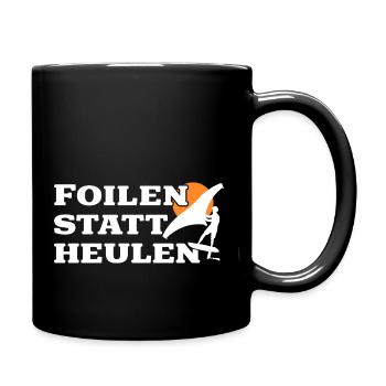 Wing Foiling Surf Surfing Surfer - Tasse einfarbig - Schwarz - Rechts