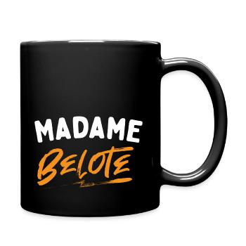 Madame belote Cadeau humour personnalisé - Mug uni - noir - Droite