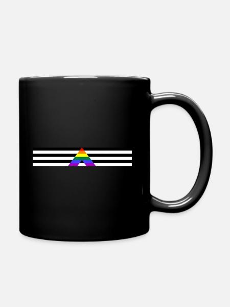 Straight Ally Flag - Full Colour Mug - black