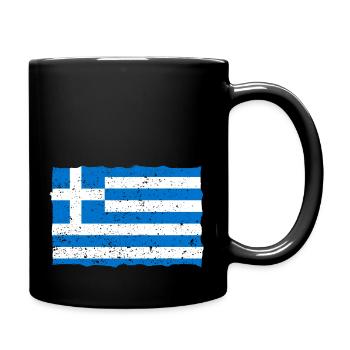 greek flag - Full Colour Mug - black - Right