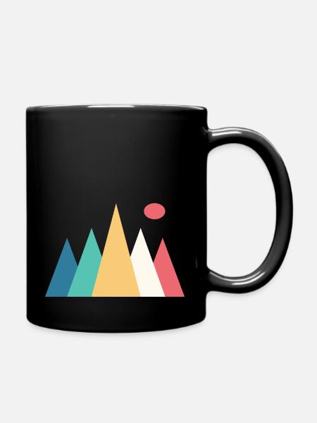 Montagnes Vintage Rétro Escalade - Mug uni - noir