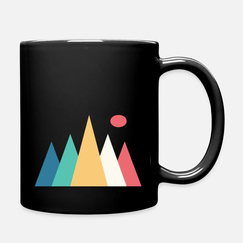 Berge Vintage Retro Felsklettern - Tasse einfarbig - Schwarz