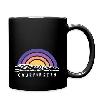 7 Sieben Churfirsten Alpstein Hiking Souvenir - Full Colour Mug - black - Right