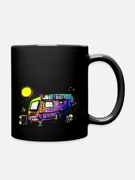 psychedelic caravan - Mug uni - noir