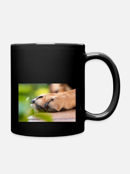 Hundepfote - Tasse einfarbig - Schwarz