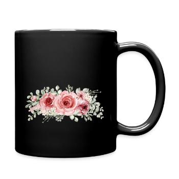 Rose - Tasse einfarbig - Schwarz - Rechts