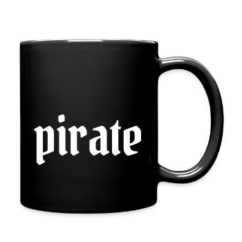 PIRATE - écriture de corsaire - Mug uni - noir - Droite