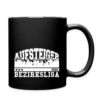 Aufsteiger 2022 Bezirksliga Aufstieg Fußball - Tasse einfarbig - Schwarz - Rechts
