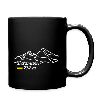 Watzmann Bayern Berchtesgaden drapeau allemand montagne - Mug uni - noir - Droite