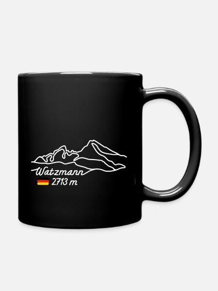 Watzmann Bayern Berchtesgaden Deutsche Flagge Berg - Tasse einfarbig - Schwarz