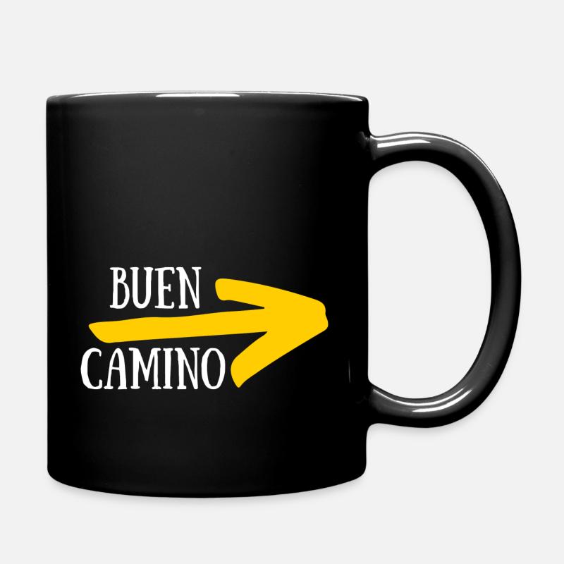 Buen Camino et flèche vers Saint-Jacques-de-Compostelle - Mug uni - noir