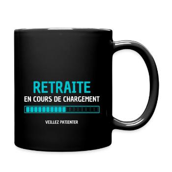 Retraite en cours de chargement - Mug uni - noir - Droite