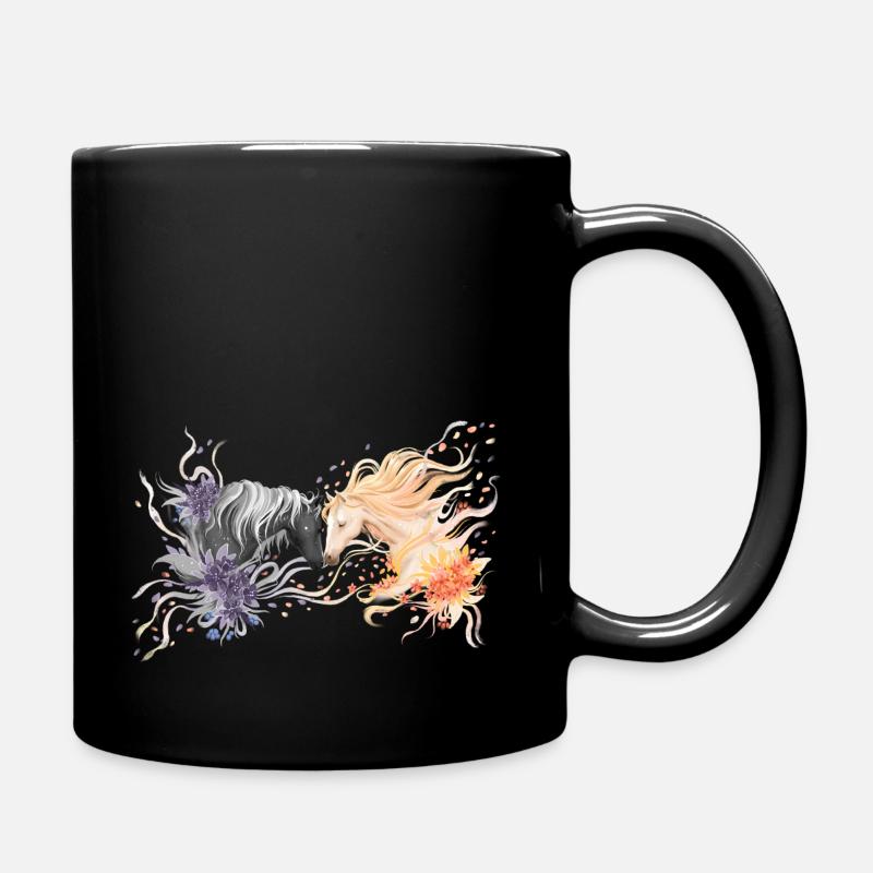 Chevaux - Mug uni - noir