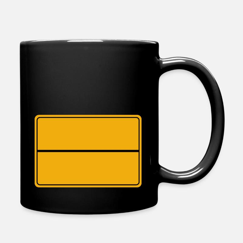Ortsende Schild Ortschild Deutschland - Tasse einfarbig - Schwarz