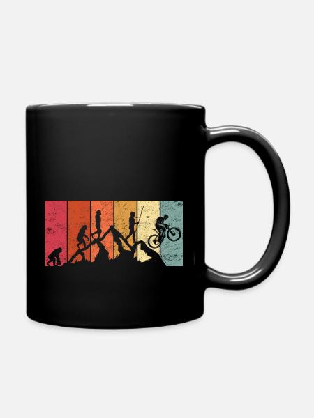 Evolution MTB Mountainbike Geschenk BMX Zubehör - Tasse einfarbig - Schwarz