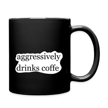 Coffe mokka käffchen Espresso filterkaffe bonen - Mug uni - noir - Droite