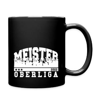 Meister 2022 Oberliga Aufstieg Fußball - Tasse einfarbig - Schwarz - Rechts