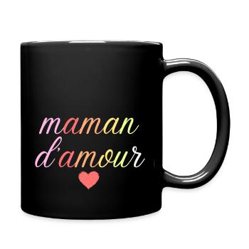 Maman d'amour - Mug uni - noir - Droite