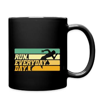 Motivation Streak Running Runner Marathon - Full Colour Mug - black - Right