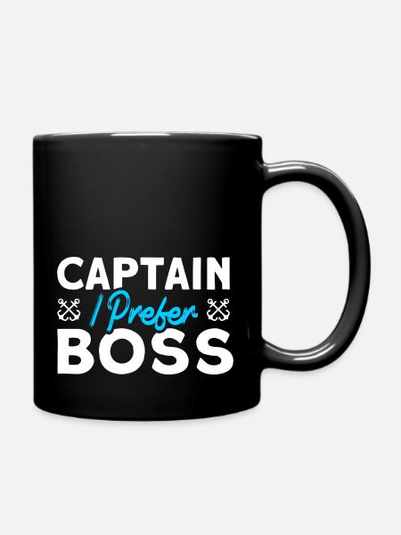 Bootsliebhaber Boot Kapitän Kapitäne - Tasse einfarbig - Schwarz