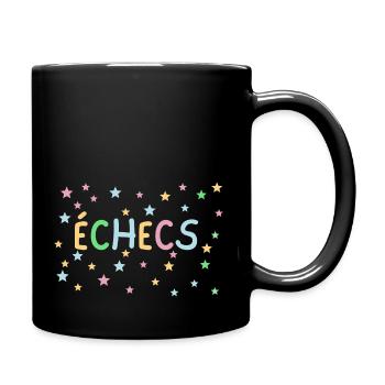échecs pastel étoiles - Mug uni - noir - Droite
