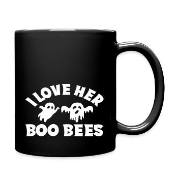 I love her Boo Bees - Full Colour Mug - black - Right