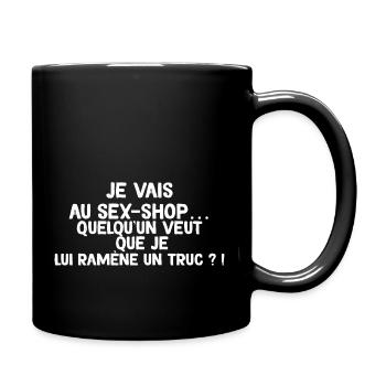 Couple Humour Cadeau Sex-Shop - Mug uni - noir - Droite