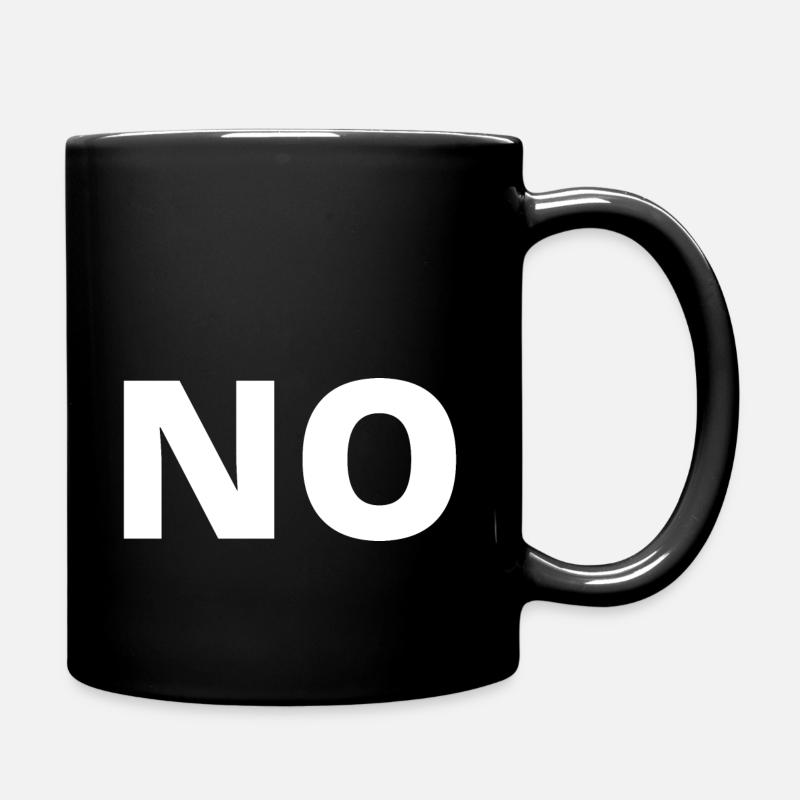 nein - Tasse einfarbig - Schwarz