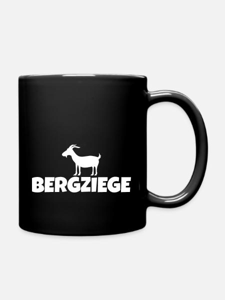 Bergziege Lustig Wandern Erzgebirge - Tasse einfarbig - Schwarz
