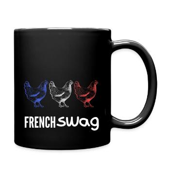 FRENCH swag 3 poules - Mug uni - noir - Droite