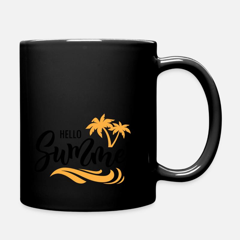 Bonjour l’orange d’été - Mug uni - noir
