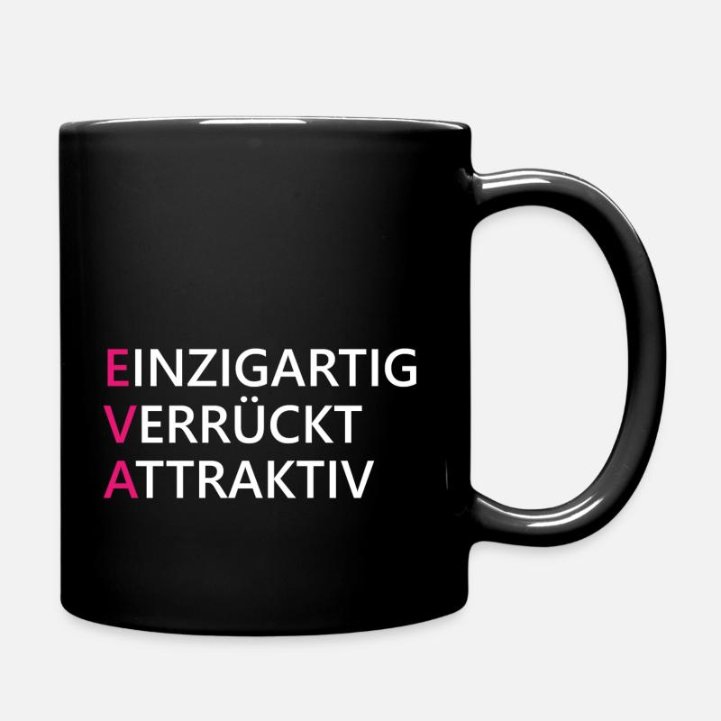 Eva Name Geschenk - Tasse einfarbig - Schwarz
