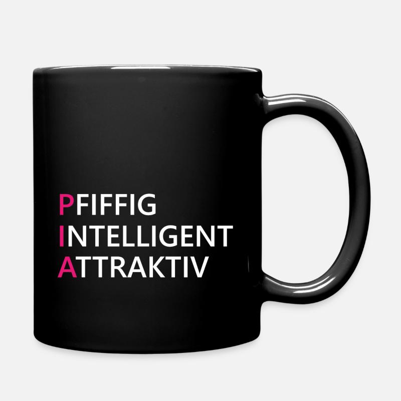 Pia Name Geschenk - Tasse einfarbig - Schwarz
