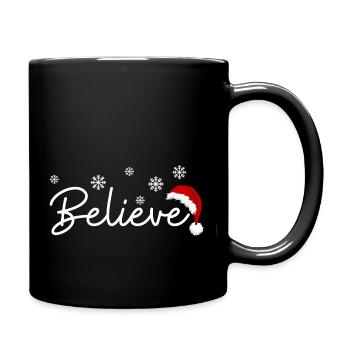 Glauben - Tasse einfarbig - Schwarz - Rechts