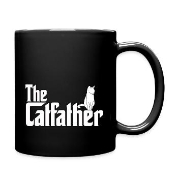 Funny Cat Owner Cats Papa Parody Cat - Full Colour Mug - black - Right