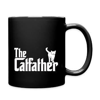 Katzen Fan Katzen Papa Katzen Parodie Katze - Tasse einfarbig - Schwarz - Rechts