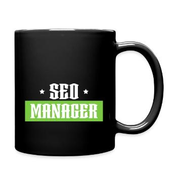 SEO Manager green tshirt schwarz - Tasse einfarbig - Schwarz - Rechts
