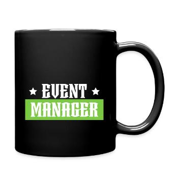 Event Manager green tshirt schwarz - Tasse einfarbig - Schwarz - Rechts