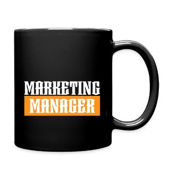 Marketing Manager orange tshirt noir - Mug uni - noir - Droite