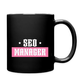 SEO Manager tshirt rose noir - Mug uni - noir - Droite