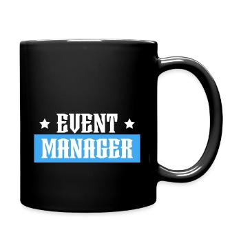 Event Manager blue tshirt schwarz - Tasse einfarbig - Schwarz - Rechts