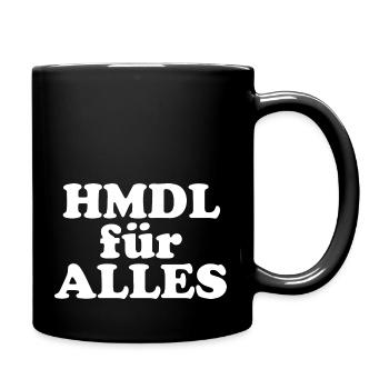 HMDL für ALLES - Tasse einfarbig - Schwarz - Rechts