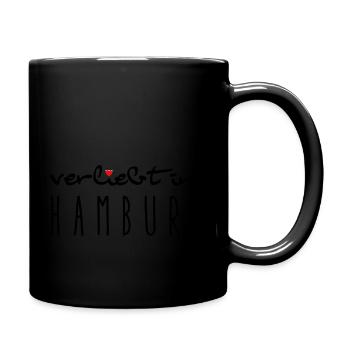 verliebt in Hamburg -I love It - Tasse einfarbig - Schwarz - Rechts
