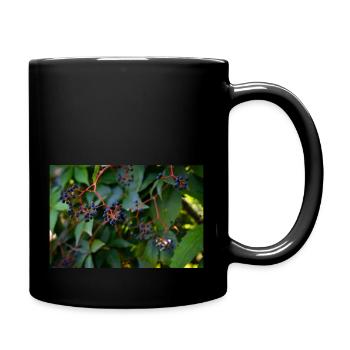 Efeu Beeren - Tasse einfarbig - Schwarz - Rechts
