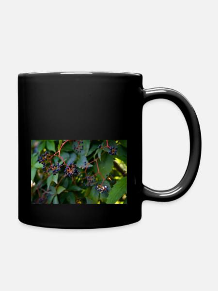 Efeu Beeren - Tasse einfarbig - Schwarz