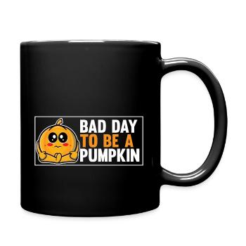 Bad Day to be a pumpkin - Full Colour Mug - black - Right